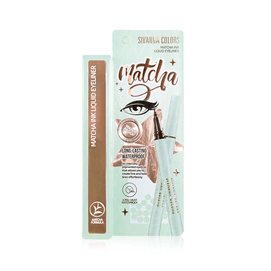 HF9029 SIVANNA COLORS MATCHA INK LIQUID EYELINER ซีเวนน่า คัลเลอร์ส มัทฉะ อิงค์ ลิควิด อายไลน์เนอร์ หัวฟองน้ำ